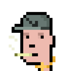 nft image of smoking man